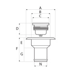 Bocal de Abastecimento c/ Tampa em Plástico para Água – Ø38mm