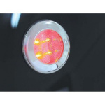 Luz LED vermelha capa bronze ou cromada