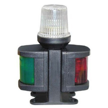 Luz combinada tricolor (branca,bombordo,estibordo)