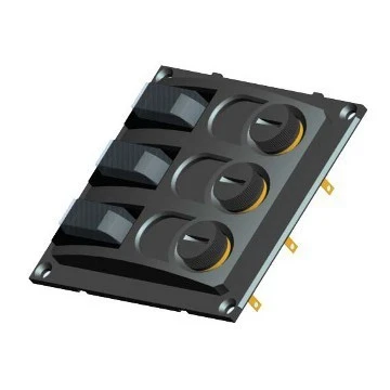 Base p/ quadro eléctrico, c/ interruptor e fusível, preto Base p/ quadro eléctrico, c/ interruptor e fusível, preto