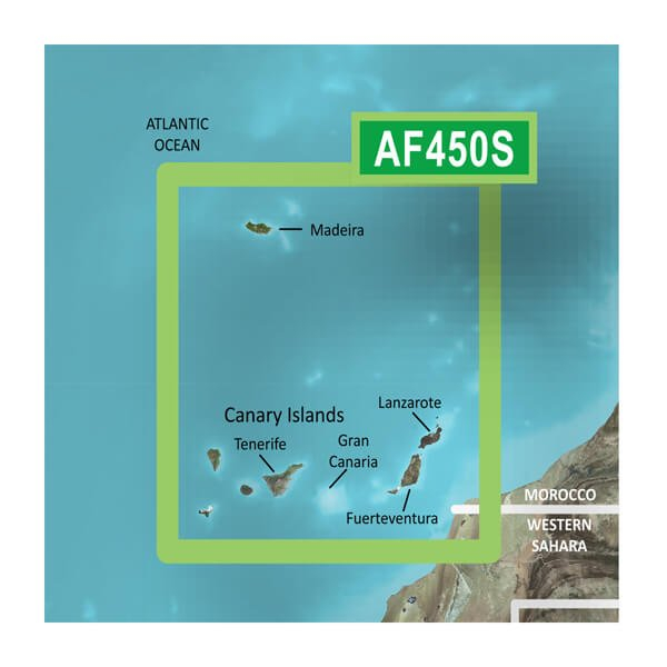 Carta Garmin Madeira e Ilhas Canárias VAF450S Carta Garmin Madeira e Ilhas Canárias VAF450S