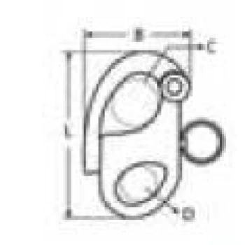 Mosquetão giratório 128mm - Plastimo