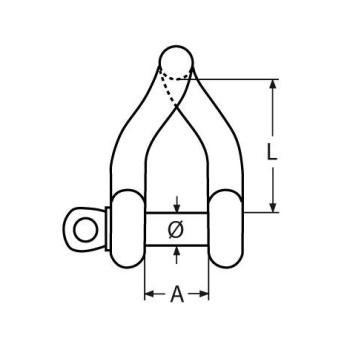 Manilha torcida 5mm - Plastimo