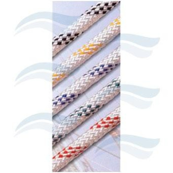 Cabo adriça 8mm branco/ vermelho