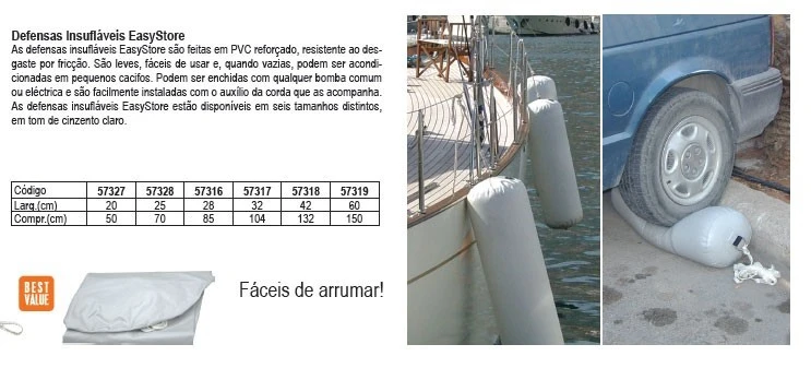 Defensa Insuflável Easystore -L:132Cm Ø42Cm