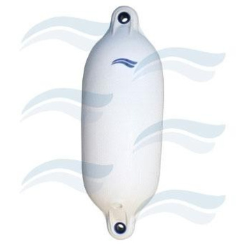 Defensa com dois olhais branca 30x82cm