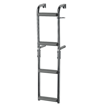 Escada Articulada - 2 + 2 Degraus - Inox