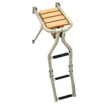 Plataforma em aço inox 316 c/ escada, 210x390mm