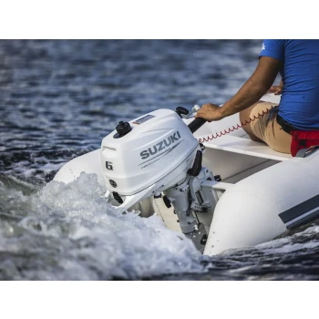 Motor fora borda Suzuki 4 Tempos DF6AS Branco (coluna curta)