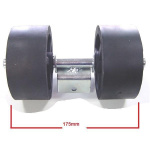 Rolete de apoio barco Lateral Completo Ø110x175mm