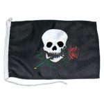 Bandeira Pirata com Rosa