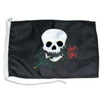 Bandeira Pirata com Rosa