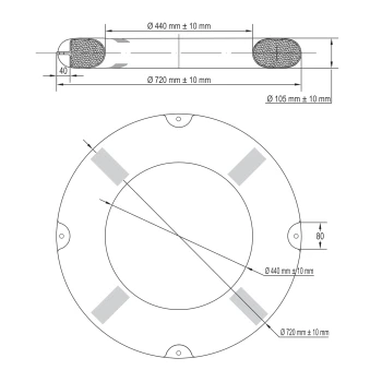Bóia salva-vidas SOLAS de 2,5Kg homologada (código LSA)