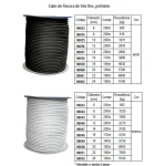 Cabo de amarração 200m preto 14mm