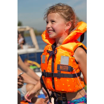 Auxiliar de Flutuação 30N - 0-15Kg - Laranja/Estrelas - Criança