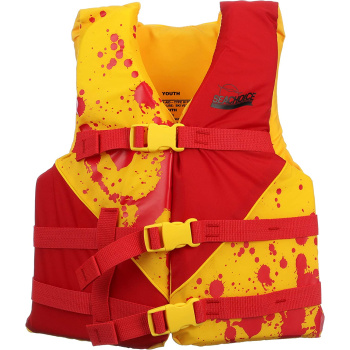 Colete salva-vidas Deluxe Adolescente Vermelho/Amarelo 23-41Kg