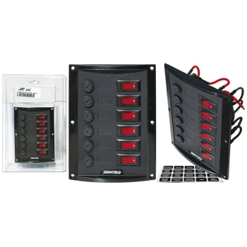 Painel elétrico para barcos com 6 Interruptores | 12V