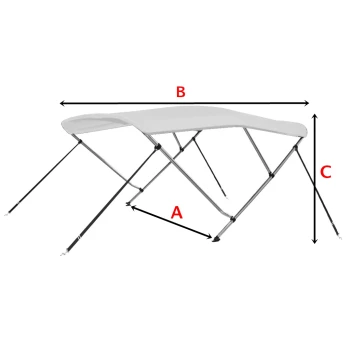 Toldo Bimini em Alumínio Dobrável 220-230x180x110