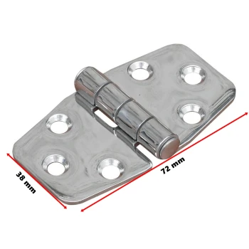 Dobradiça Inox 38x72mm