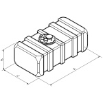 Depósito de Combustível Fixo – 70Lt – 80x28x40cm