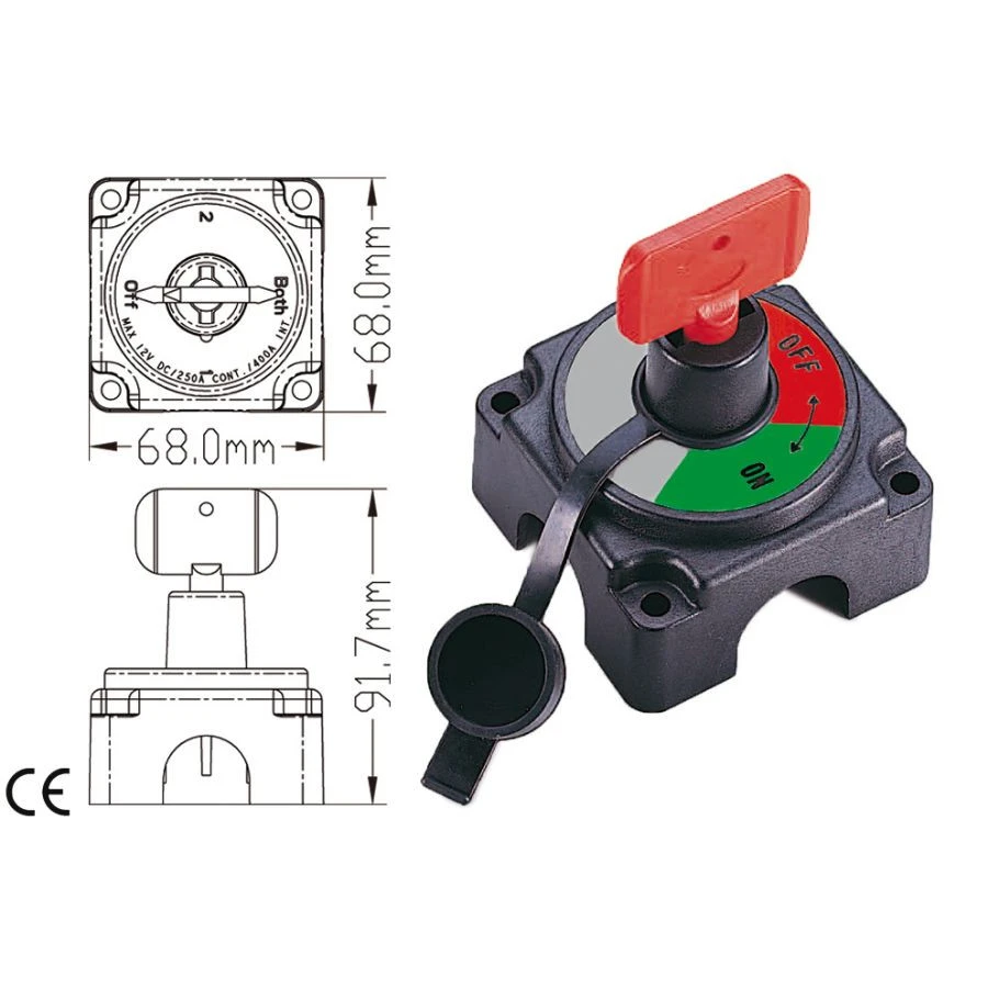Desconector de Bateria com Chave - 250AMP - ON/OFF Desconector de Bateria com Chave - 250AMP - ON/OFF