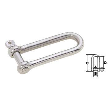 Manilha Direita Longa em Aço Inox AISI 316