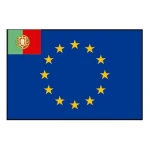 Bandeira Euro Portuguesa - 45x30cm