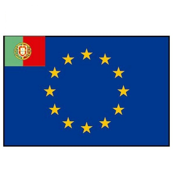 Bandeira Euro Portuguesa - 45x30cm Bandeira Euro Portuguesa - 45x30cm