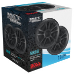 Colunas de 2 vias 180W Boss Marine pretas