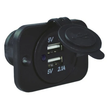 Tomada USB 2 Entradas (5V - 1A | 5V - 2A )