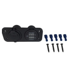 Tomada 2 USB + Voltímetro e Amperímetro