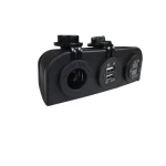 Tomada Isqueiro / Tomada 2 USB + Voltímetro e Amperímetro – Tipo Cúpula
