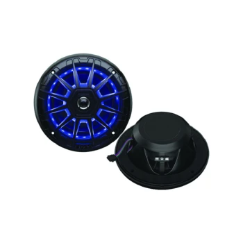 Colunas de 2 vias 200W c/ Luz LED -Ø164 mm- Preto