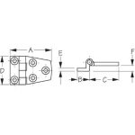 Dobradiça em Degrau INOX – 54x38mm