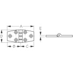Dobradiça Zinco Cromado – 73x38mm