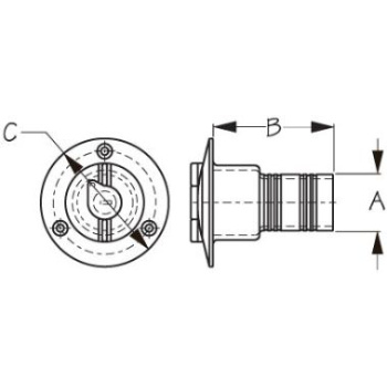 Bocal Combustível c/ Chave - Inox - 38mm