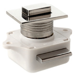 Fecho de Botão c/ Base Redonda - Inox