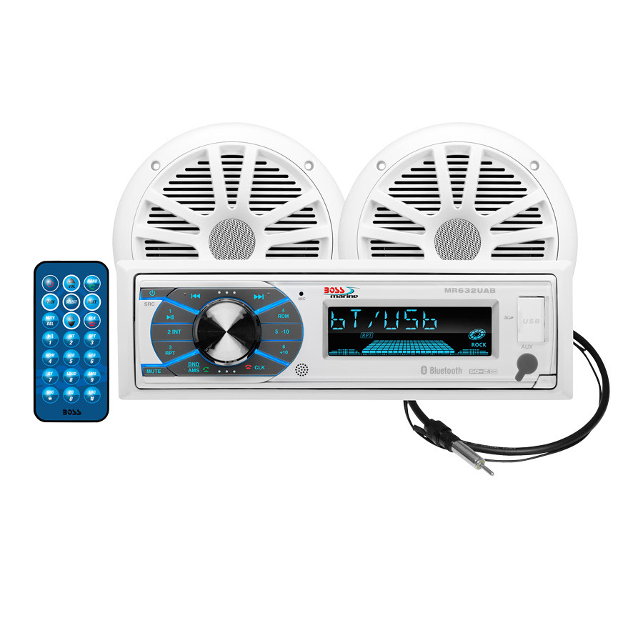 Pack Rádio AM/FM/CD/MP3/SD/USB - BLUETOOTH Boss Marine Pack Rádio AM/FM/CD/MP3/SD/USB - BLUETOOTH Boss Marine