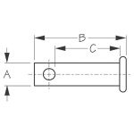 PINO CLEVIS DE AÇO INOX – Ø6mm