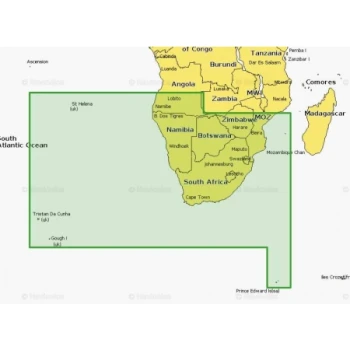 Carta Navionics+ - Zona Costeira do Sul de África - NAAF002R