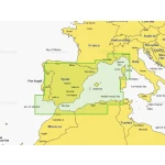 Carta Navionics+ – Sul de Portugal, Espanha e Costa do Mediterrâneo – NAEU010R