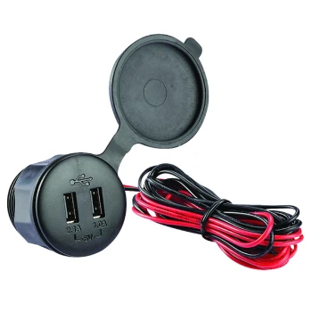 Ficha USB Duplo de 12V - Embutir
