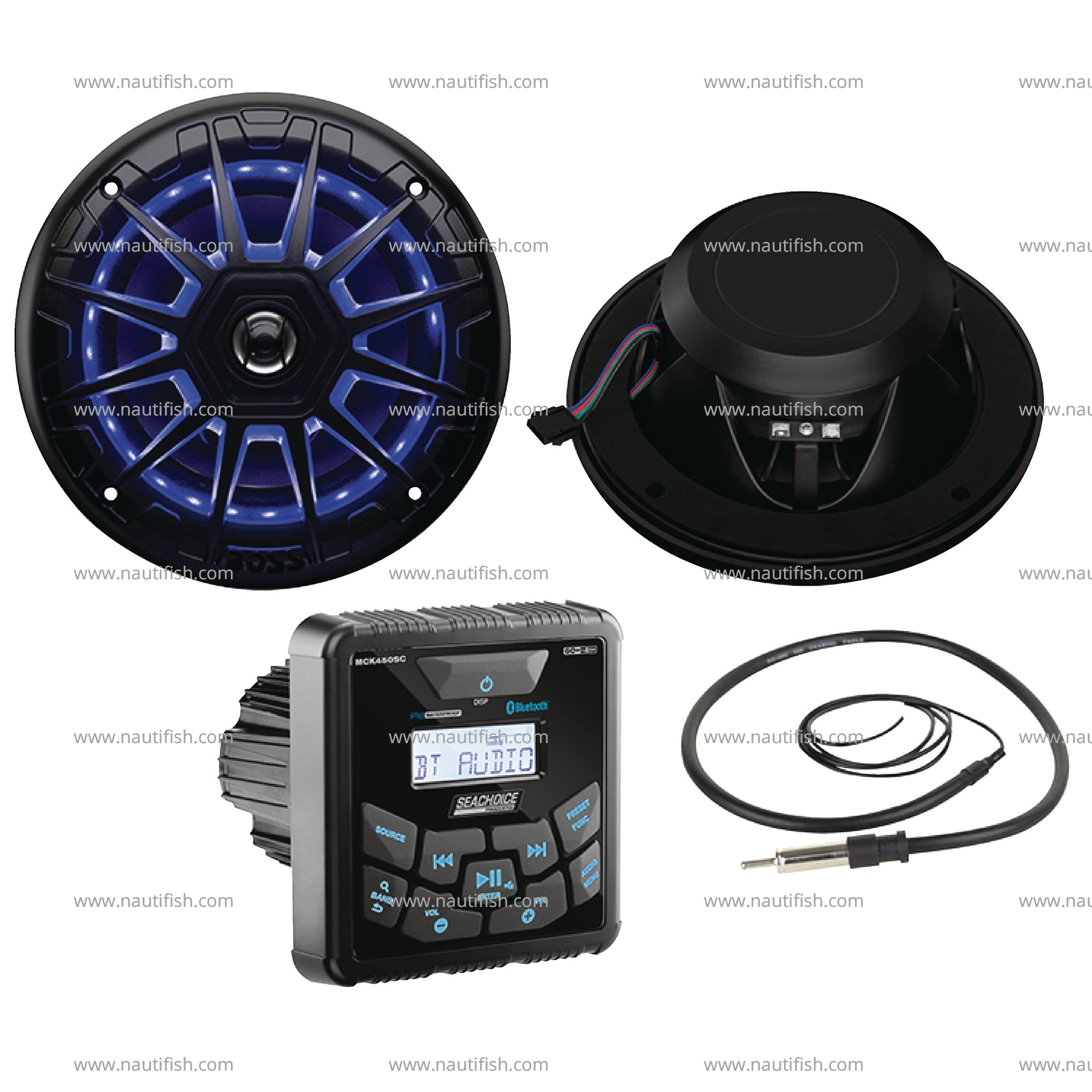 Pack Rádio BLUETOOTH/AM/FM c/ Colunas LED + Antena Pack Rádio BLUETOOTH/AM/FM c/ Colunas LED + Antena