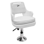 Cadeira Capitão c/ Pedestal e Almofadas - Branco
