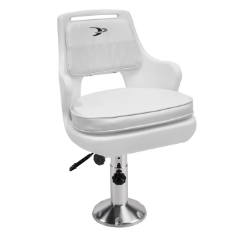 Cadeira Capitão c/ Pedestal e Almofadas - Branco