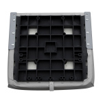 Assento Encosto Alto Sem placa Cinza/Grafito- Wise Seating