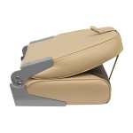 Assento Encosto Alto Sem placa Cinza/Grafito- Wise Seating