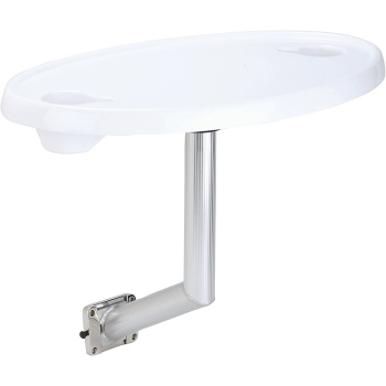 Mesa Oval c/ Pedestal - Montagem Lateral