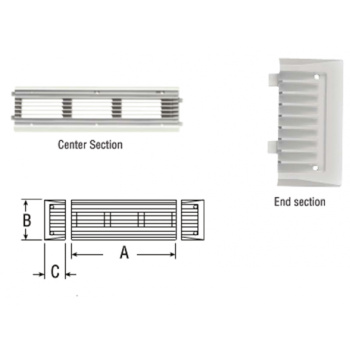 Terminal para Grelha Ventilação - 137x70mm