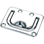 Puxador Retangular - 76 x 57mm - Zinco Cromado